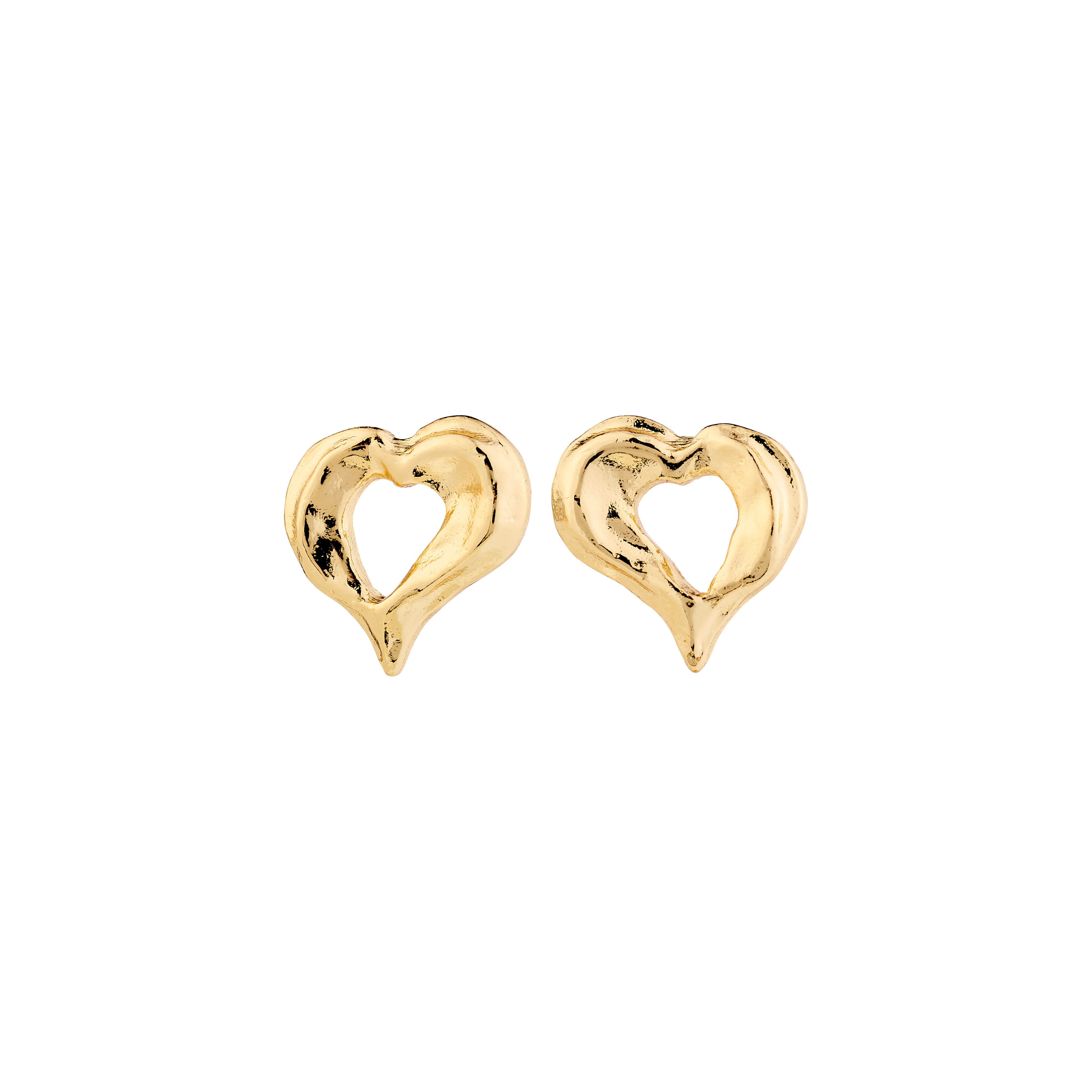 TIDE heart earrings gold-plated – Pilgrim
