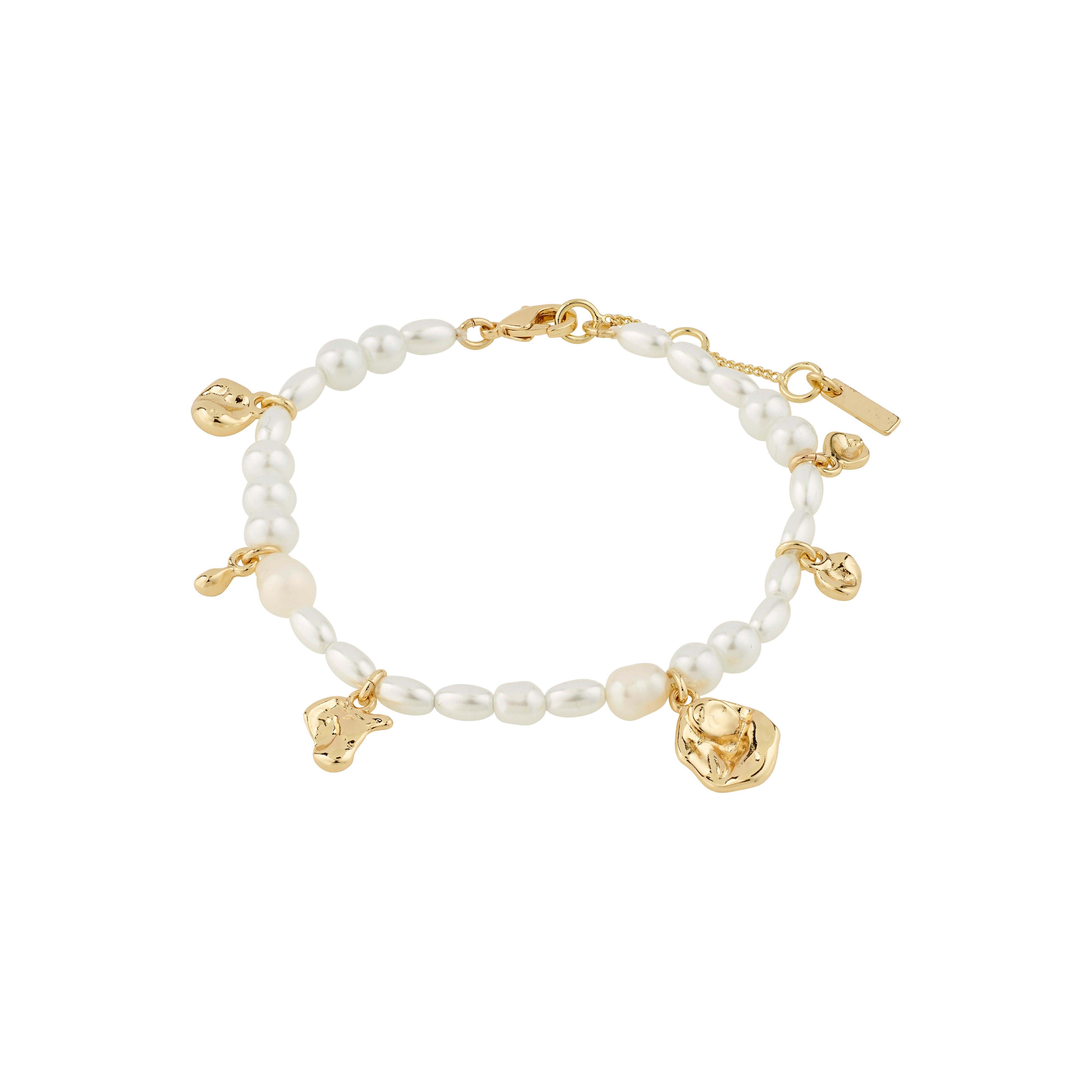 gold plated pearl bracelet