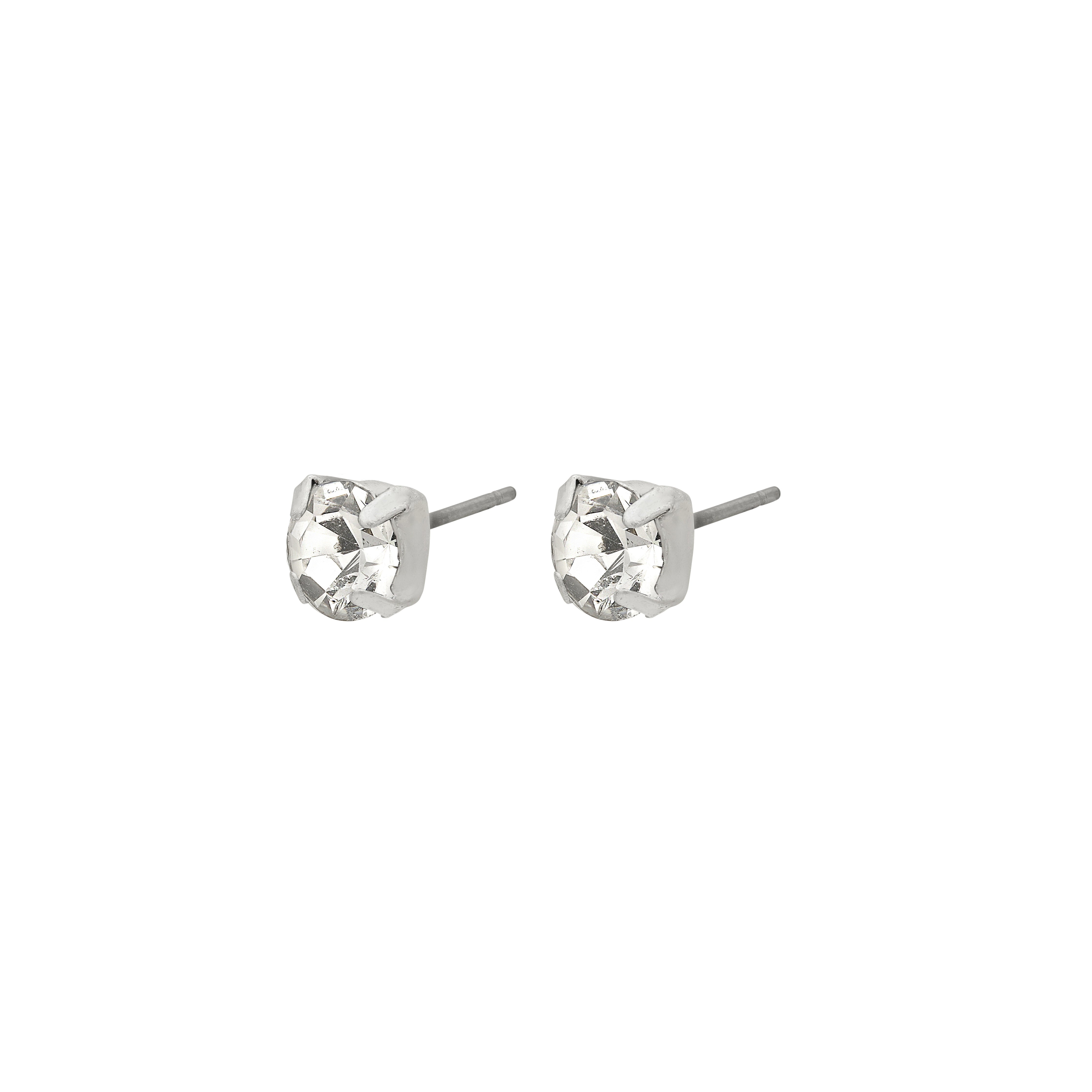 ORIGINAL crystal earstuds silver-plated, featuring sparkling clear Preciosa crystals in a silver setting, perfect for adding timeless elegance to any outfit.