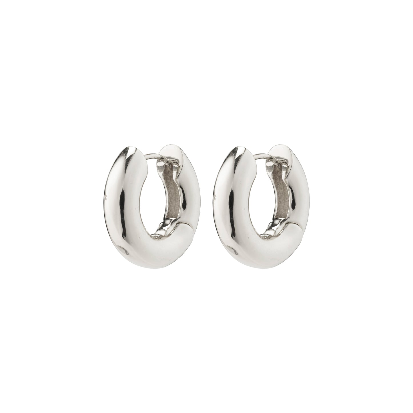 AICA recycled chunky hoop øreringe sølvbelagt