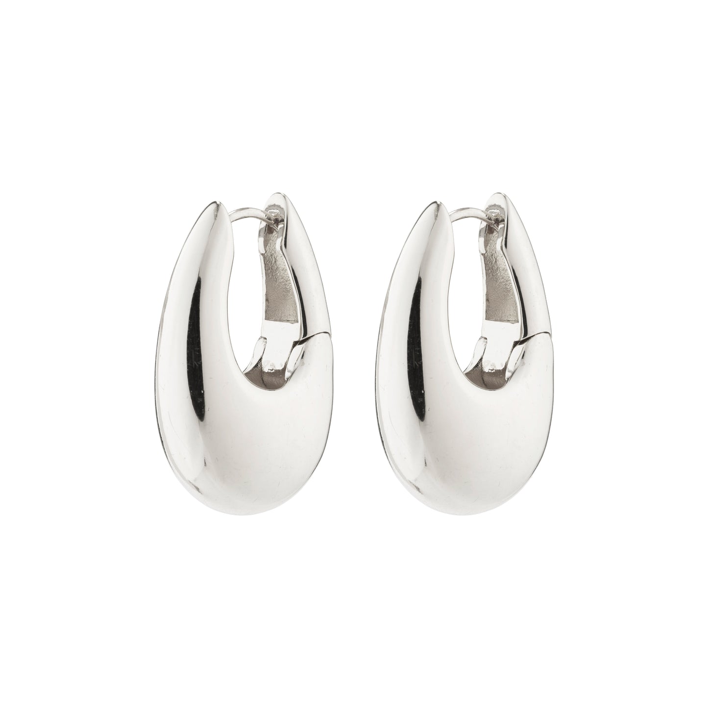 AUTUMN chunky retro hoops silverpläterade