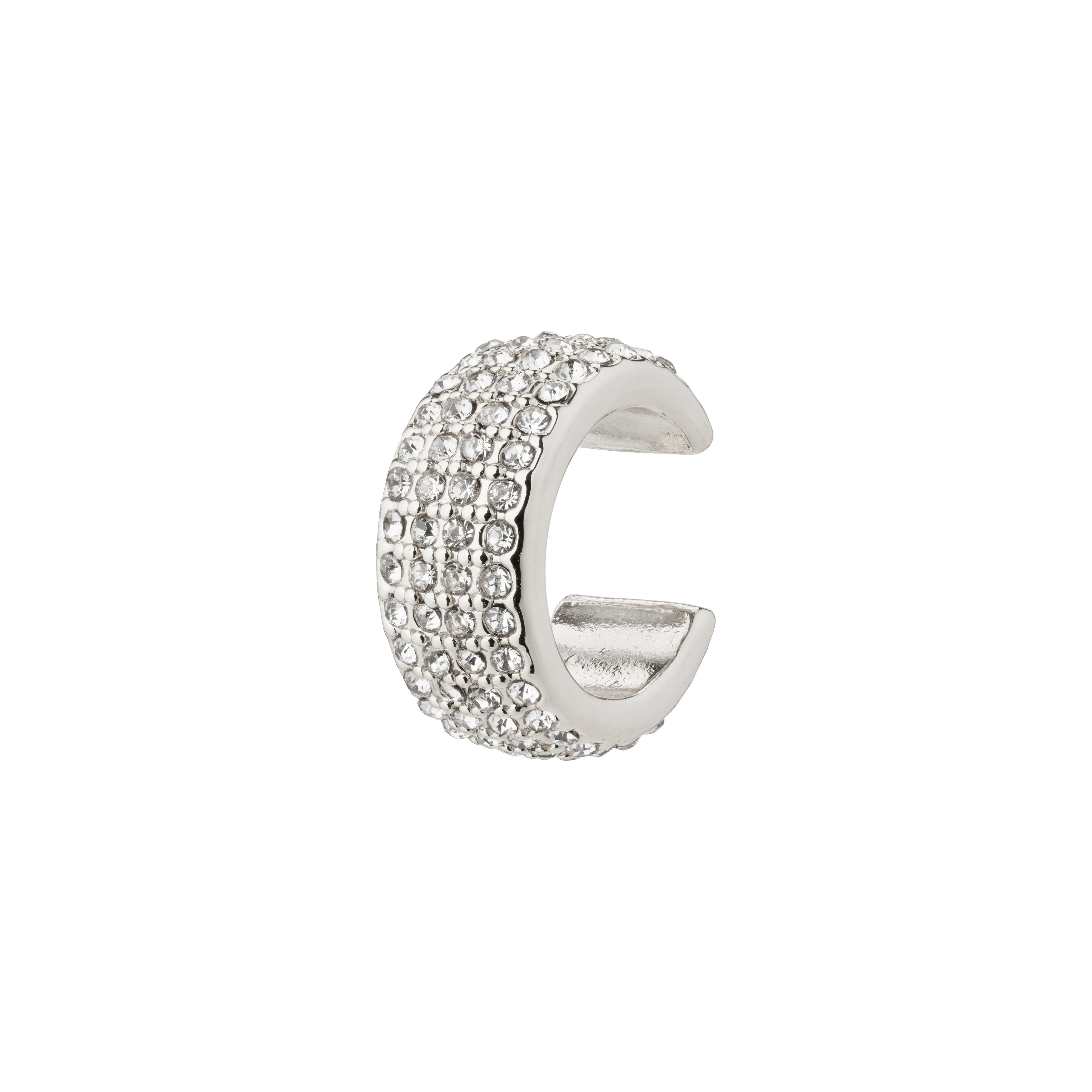 MATYLDA crystal cuff earring, silver-plated with sparkling Preciosa crystals, showcases a timeless and trendy design, adding a chic touch to any ensemble.