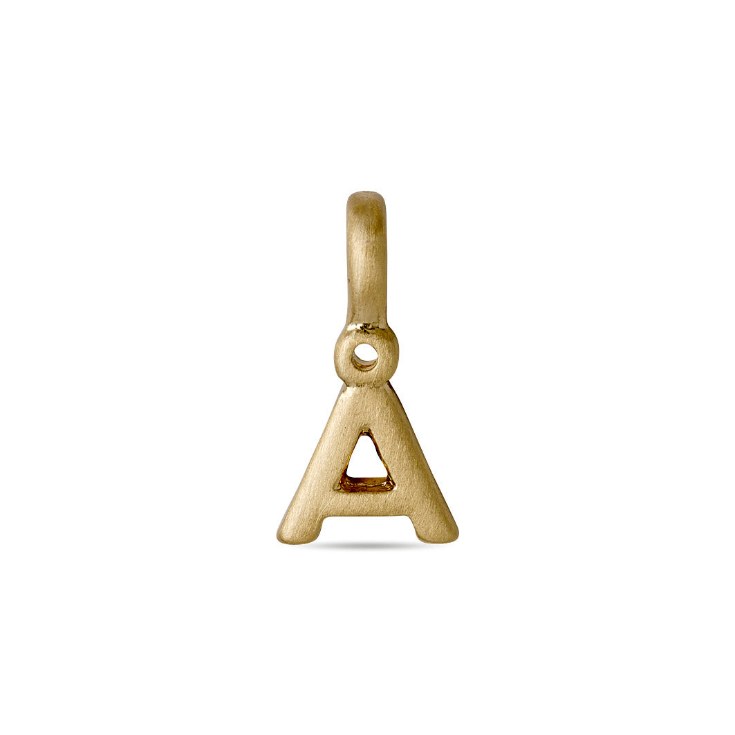 Gold-plated CHARM Å pendant, perfect for personalization and layering. Ideal for adding a bespoke touch to your jewellery collection.