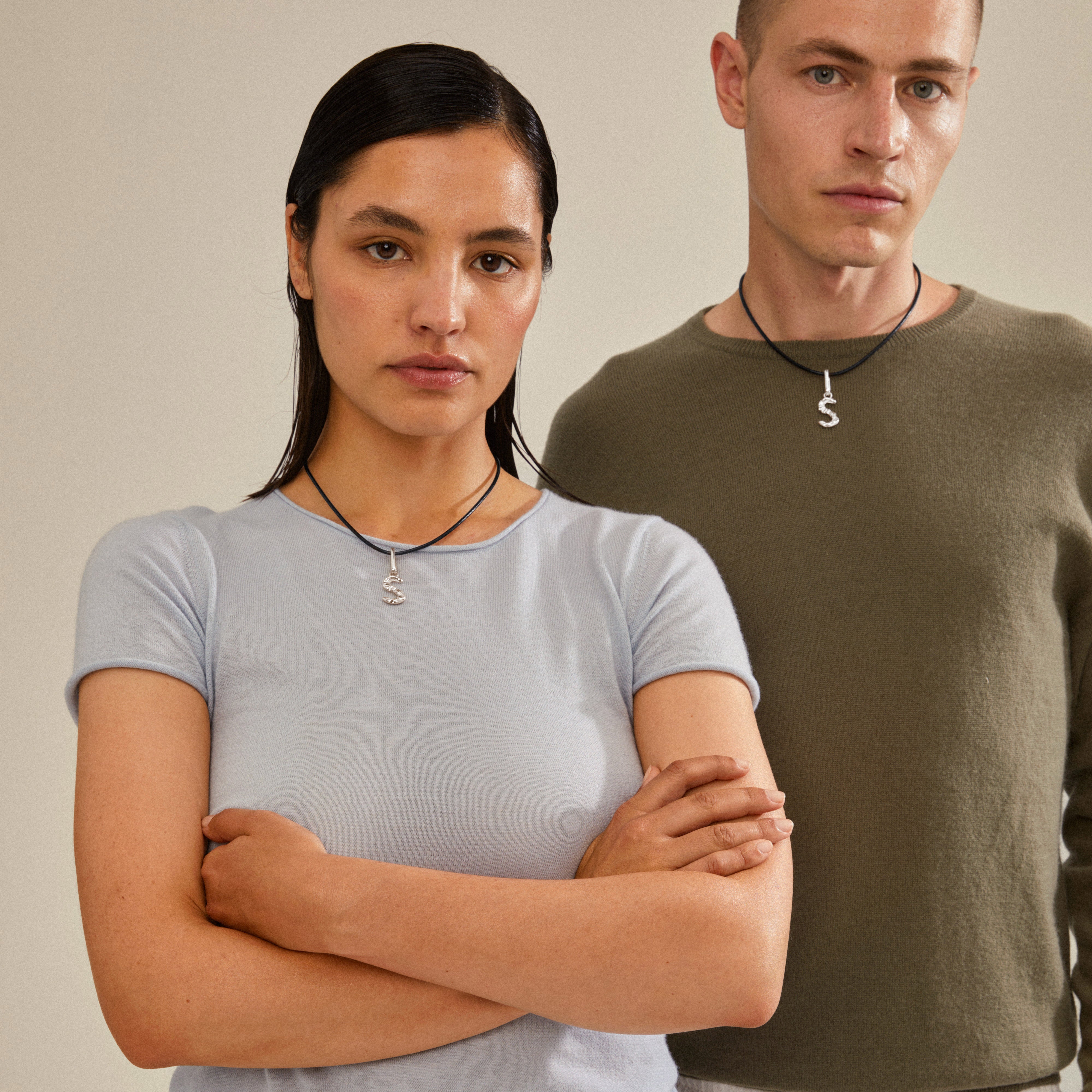 Silver-plated CHARM pendant S by Pilgrim, featuring a rustic design ideal for personalized styling with recycled materials. Perfect for creating unique, meaningful jewelry looks.