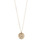 CANCER recycled Zodiac Sign Coin Necklace, gold-plated