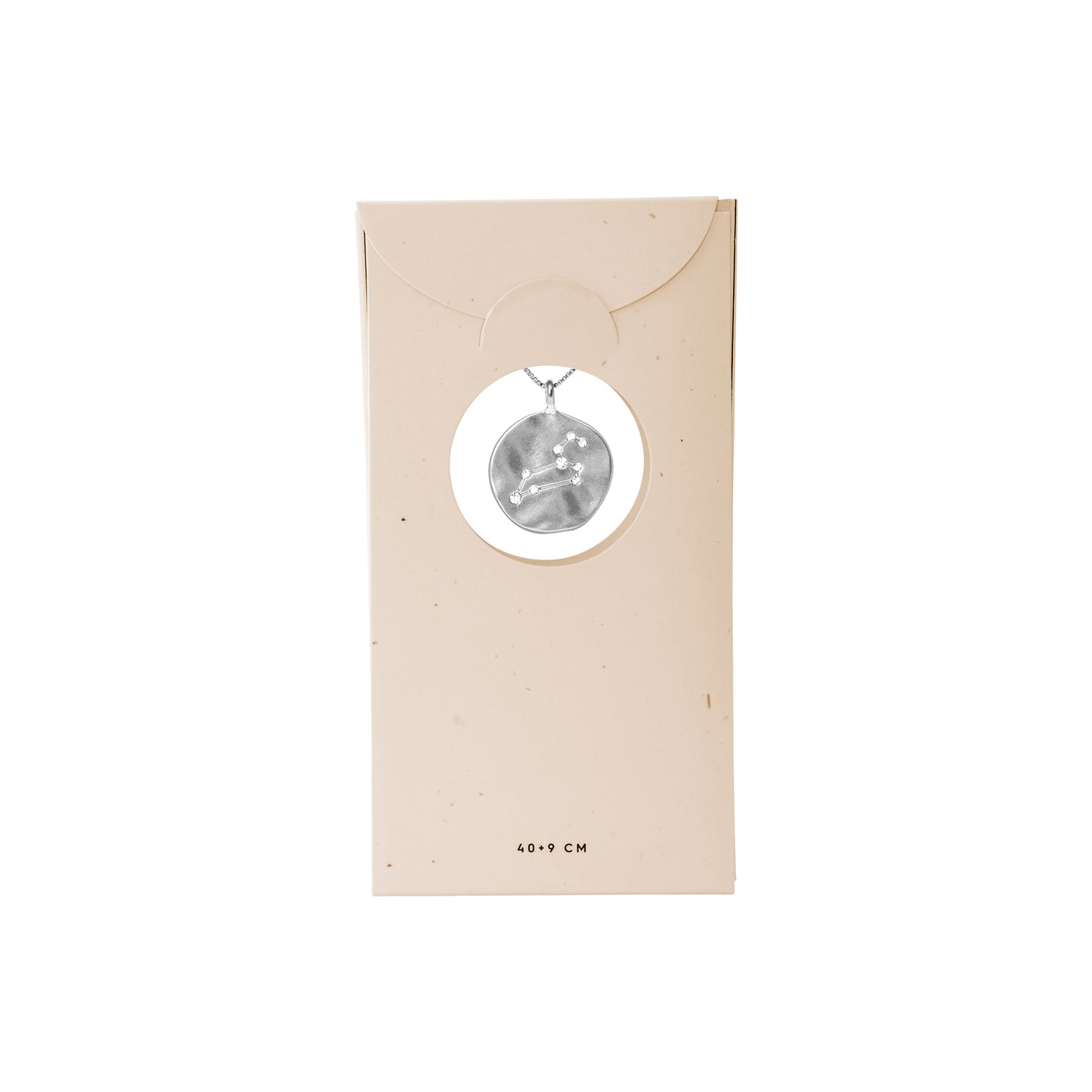 LEO recycled Zodiac Sign Coin Necklace, silver-plated