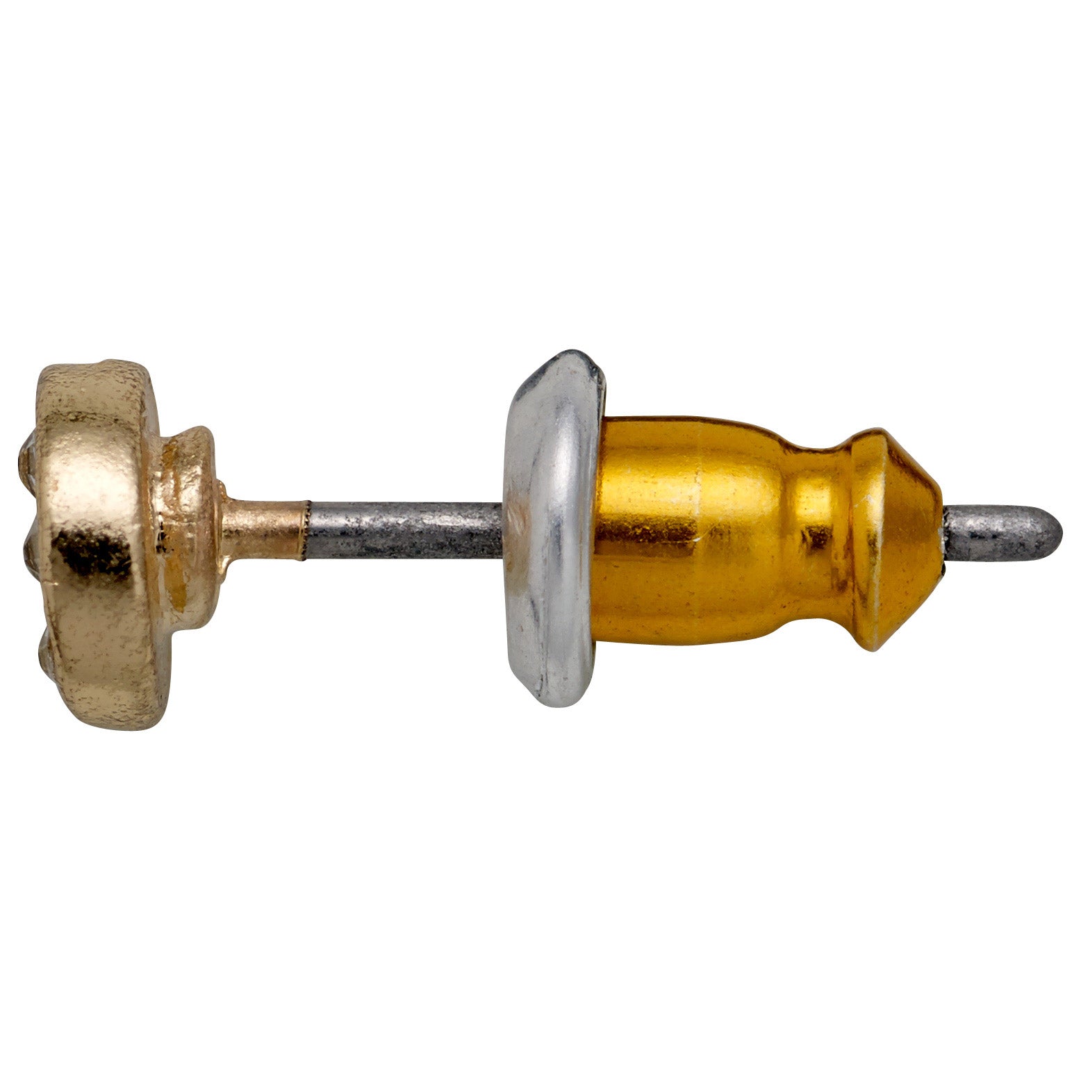 EMMA crystal earrings, gold-plated with sparkling crystals, showcasing fine round ear studs. Perfect blend of simplicity and elegance, embodying Scandinavian design.