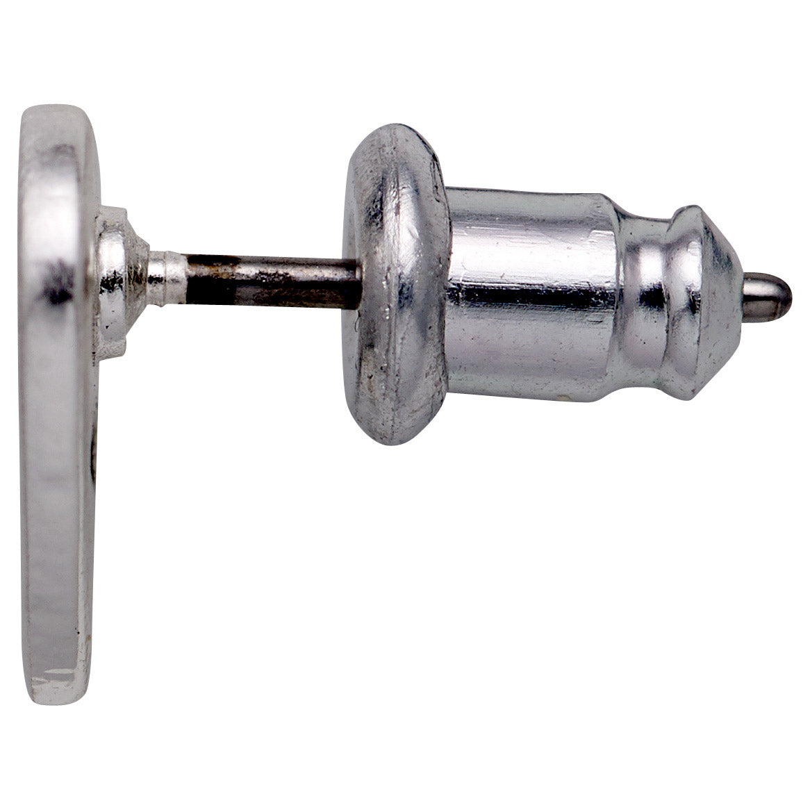 Silver-plated VIVI heart earrings, featuring a sleek, minimalist design for everyday elegance, perfect for mixing and matching with other studs.