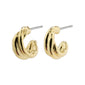 JONNA recycled twirl huggie hoop earrings gold-plated