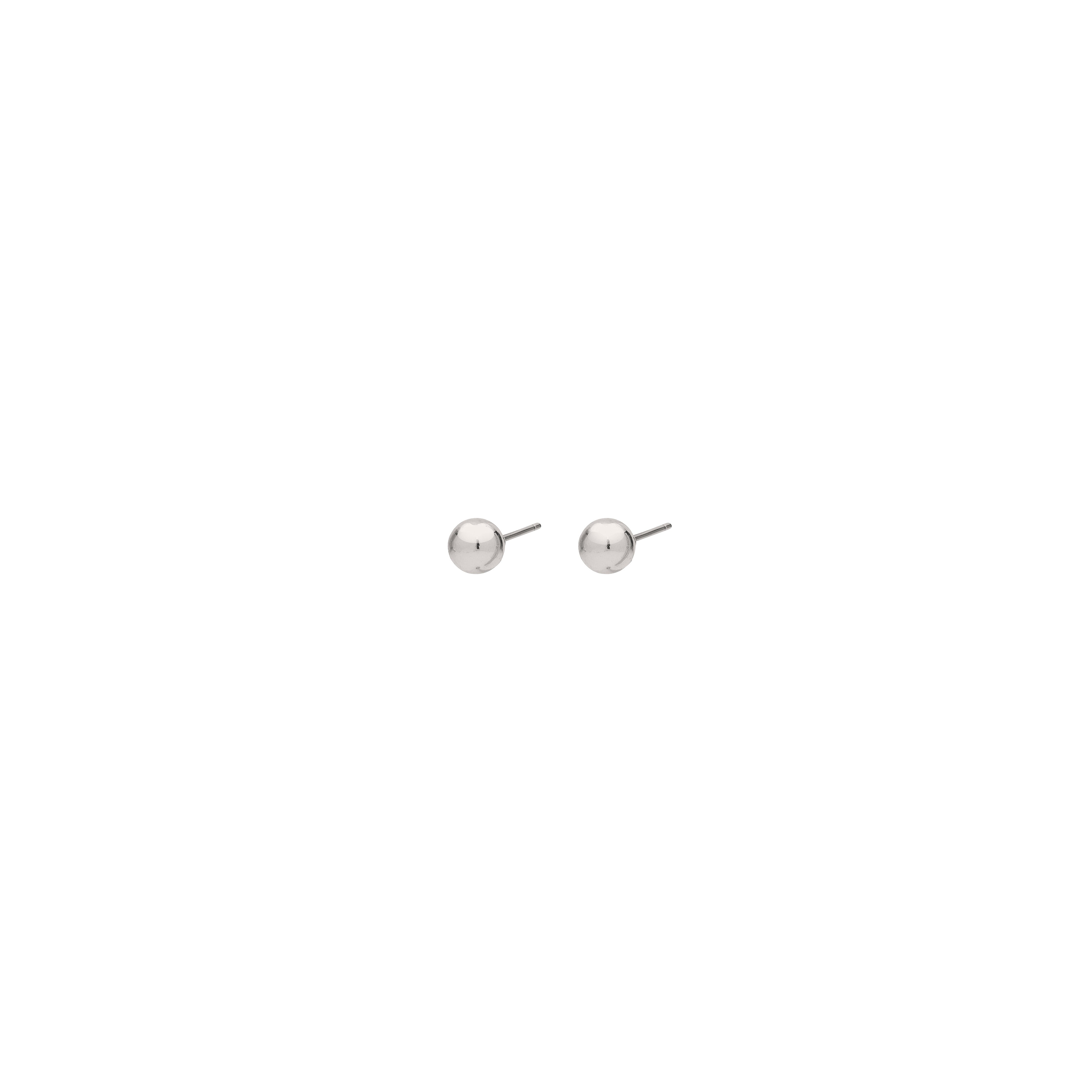 MOLLY earrings: Silver-plated, round design by Pilgrim. Minimalist Scandinavian style, perfect for casual or party looks.