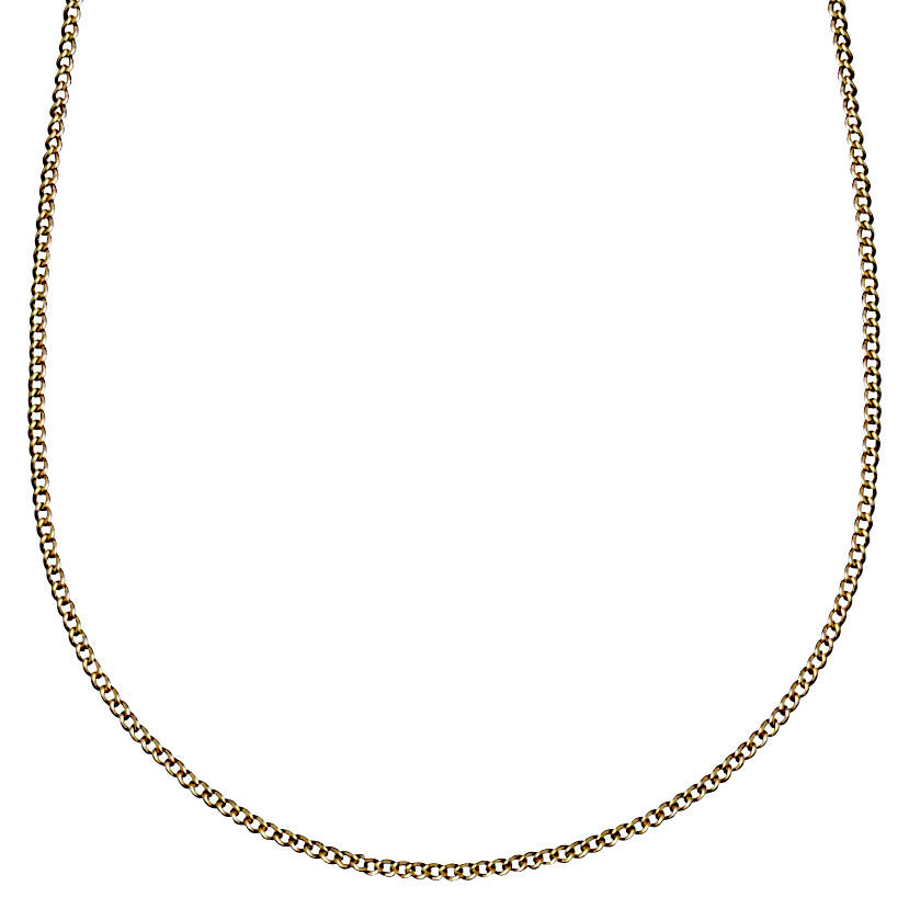 ESME gold-plated collarbone necklace, 43 cm chain, elegantly displayed on a white background, perfect for personal styling with charms and pendants.
