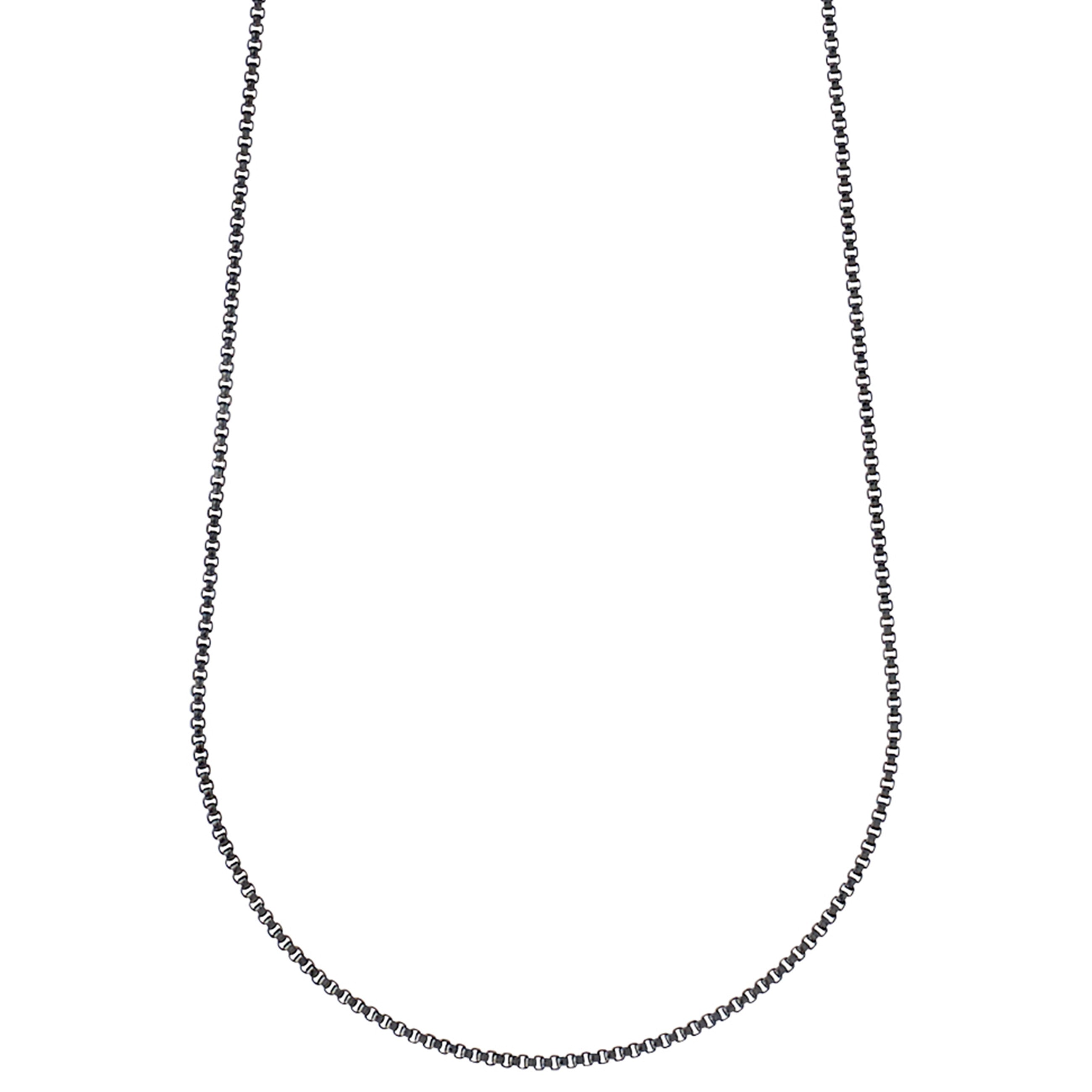 NANCY necklace, 60 cm hematite color, featuring a sleek Venezia chain. Ideal for layering or adding a pendant, perfect for versatile styling.