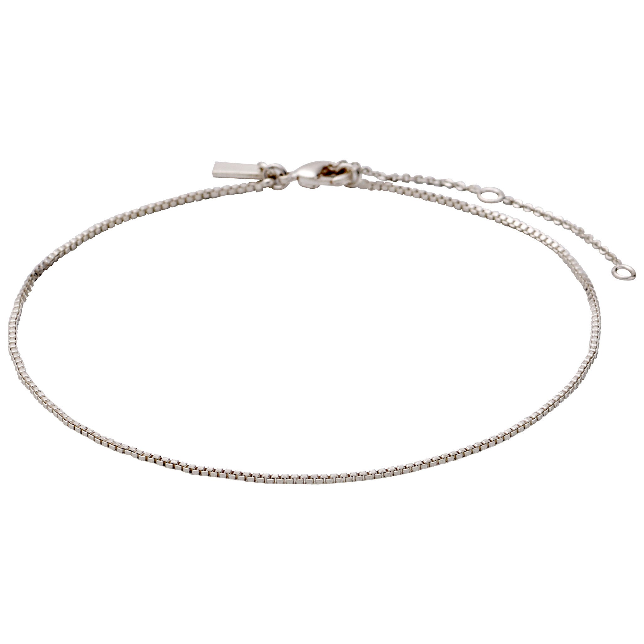 PALLAS anklet silver-plated: a delicate silver chain with a tassel, adjustable clasp, perfect for pairing with heels or sandals for a chic, feminine touch.