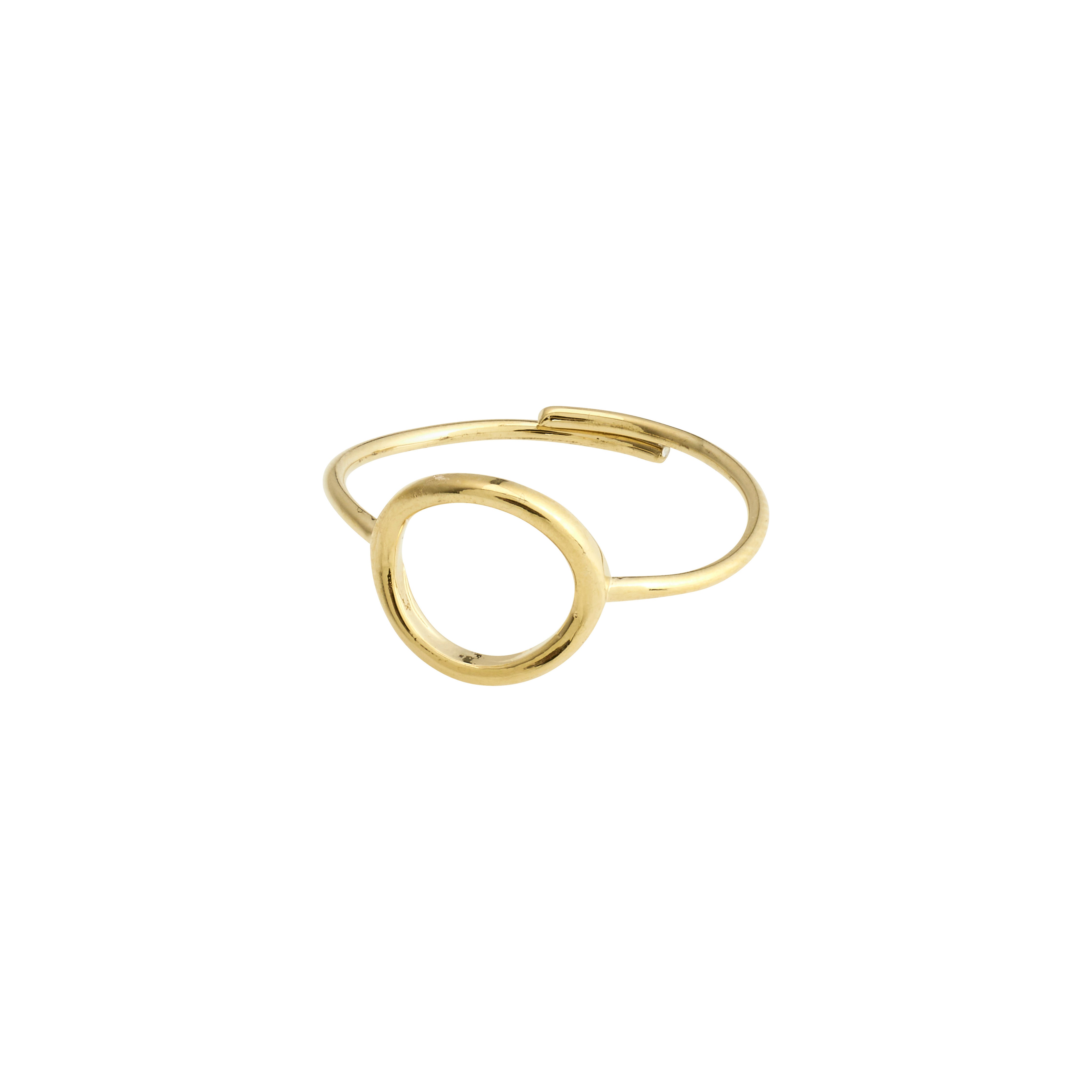 LULU stack ring gold-plated, featuring a sleek circular design, part of Pilgrim's stackable collection for creating personalized, stylish combinations.