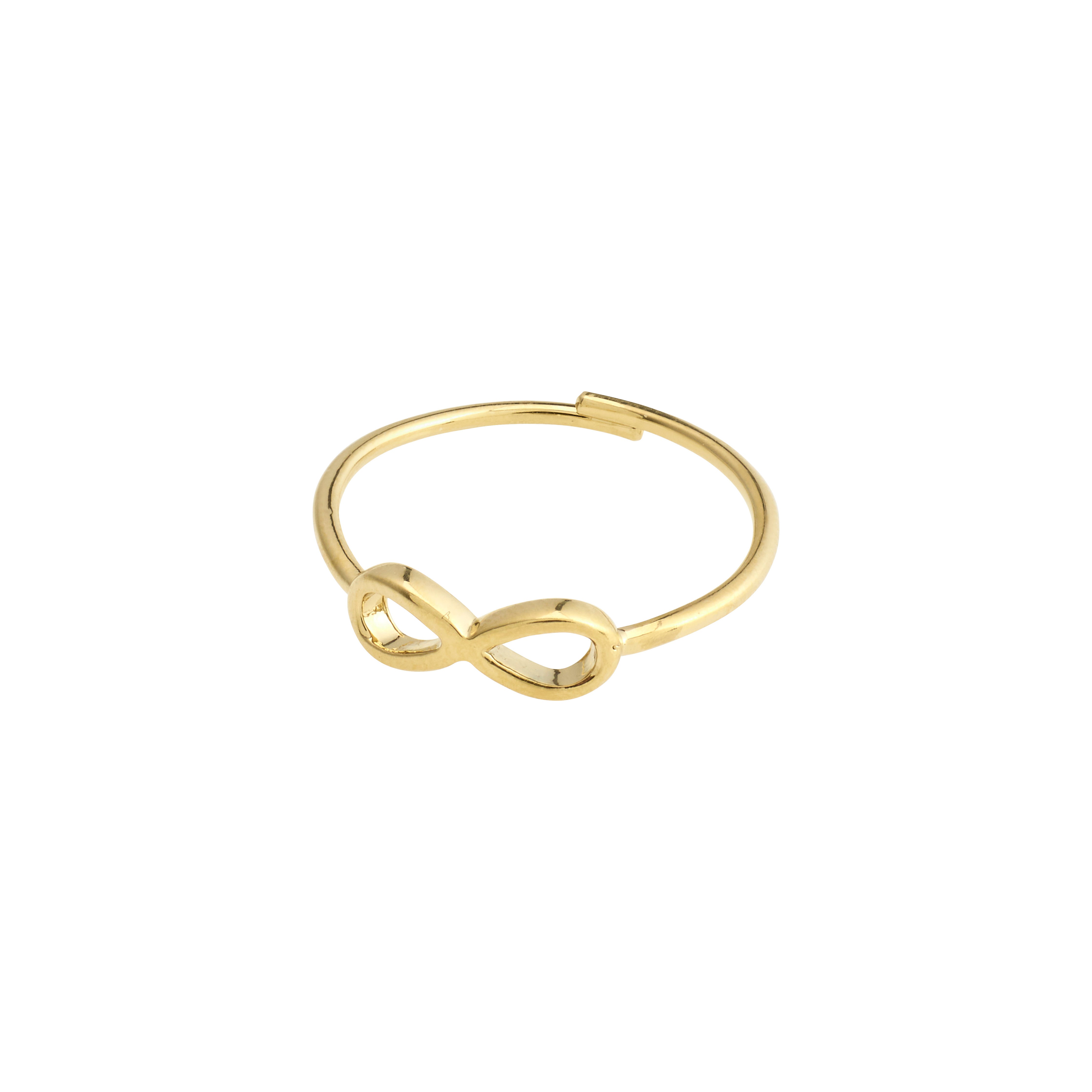 LULU eternity stack ring, gold-plated, featuring an elegant infinity symbol, perfect for creating personalized looks within Pilgrim's stackable ring collection.