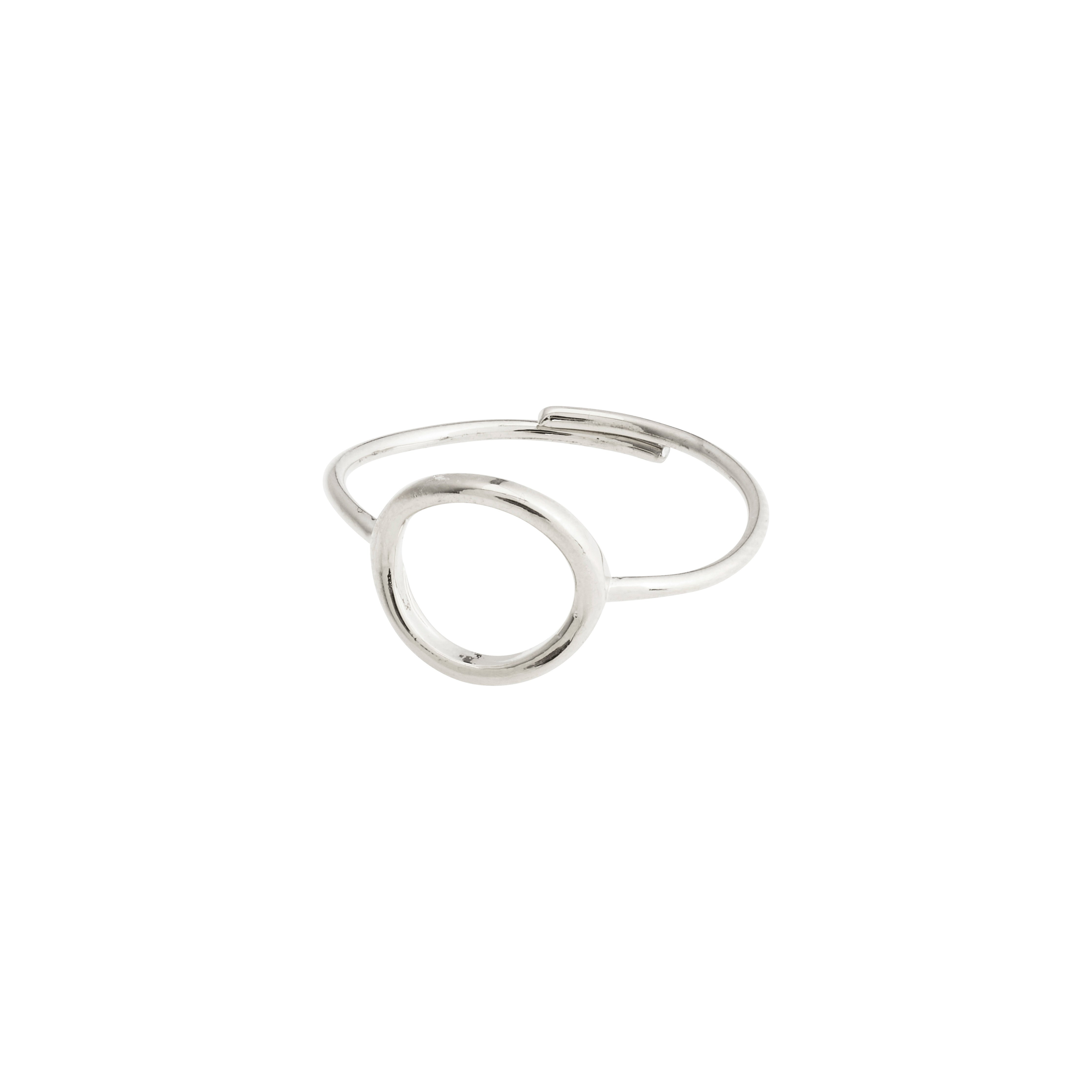 LULU stack ring silver-plated, featuring a sleek circular design, perfect for stacking and creating personalized styles from Pilgrim's iconic collection.