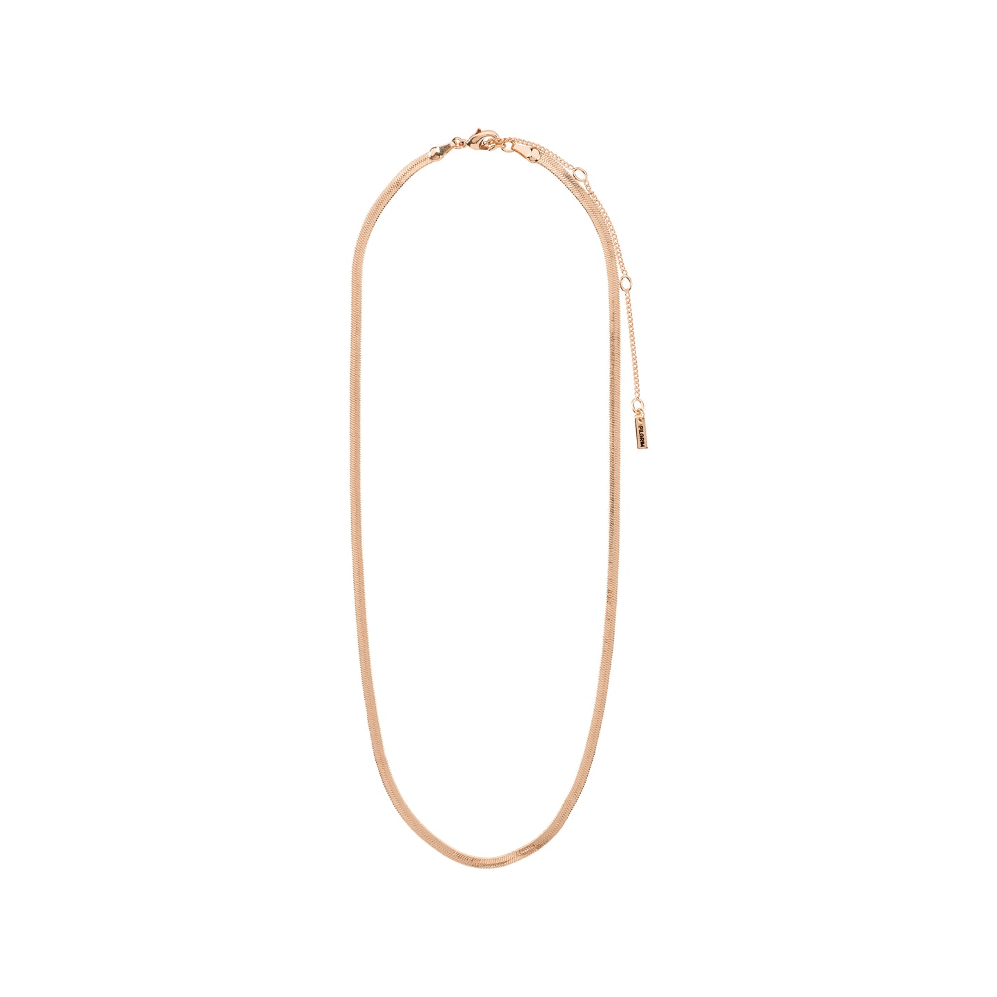 JOANNA recycled flat snake chain necklace rosegold-plated