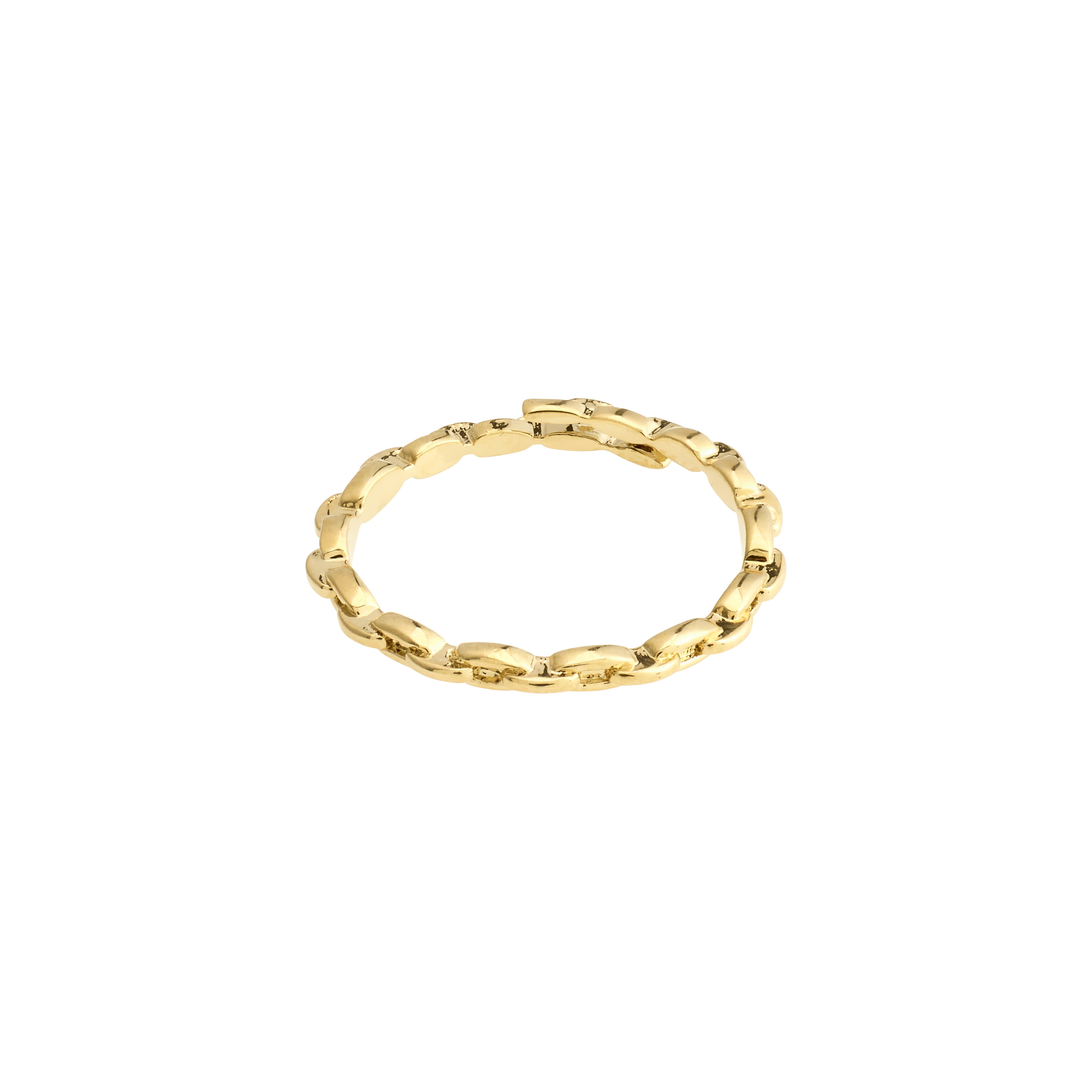 LULU chain stack ring gold-plated, featuring a chunky chain design, perfect for stacking. A stylish, recycled piece embodying Pilgrim's blend of timeless and trendy jewellery.