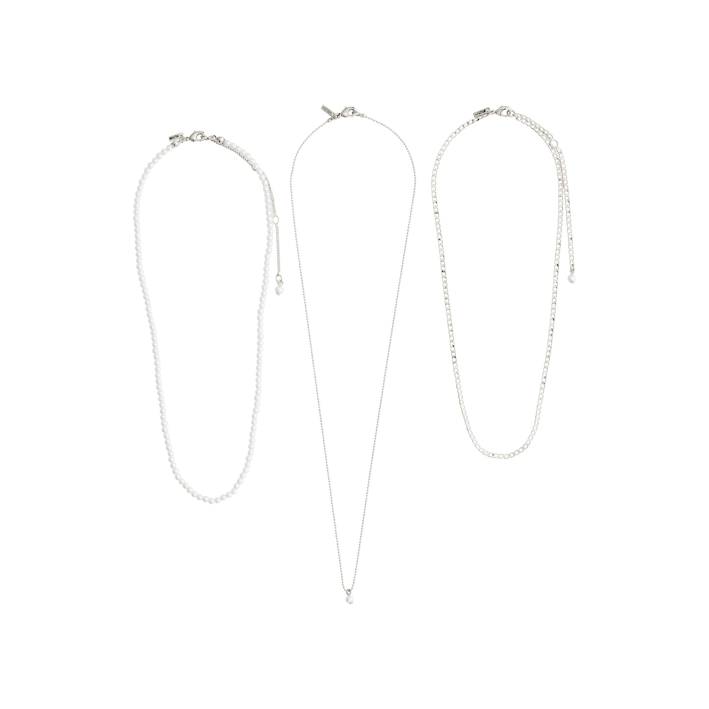 BAKER necklace 3-in-1 set silver-plated