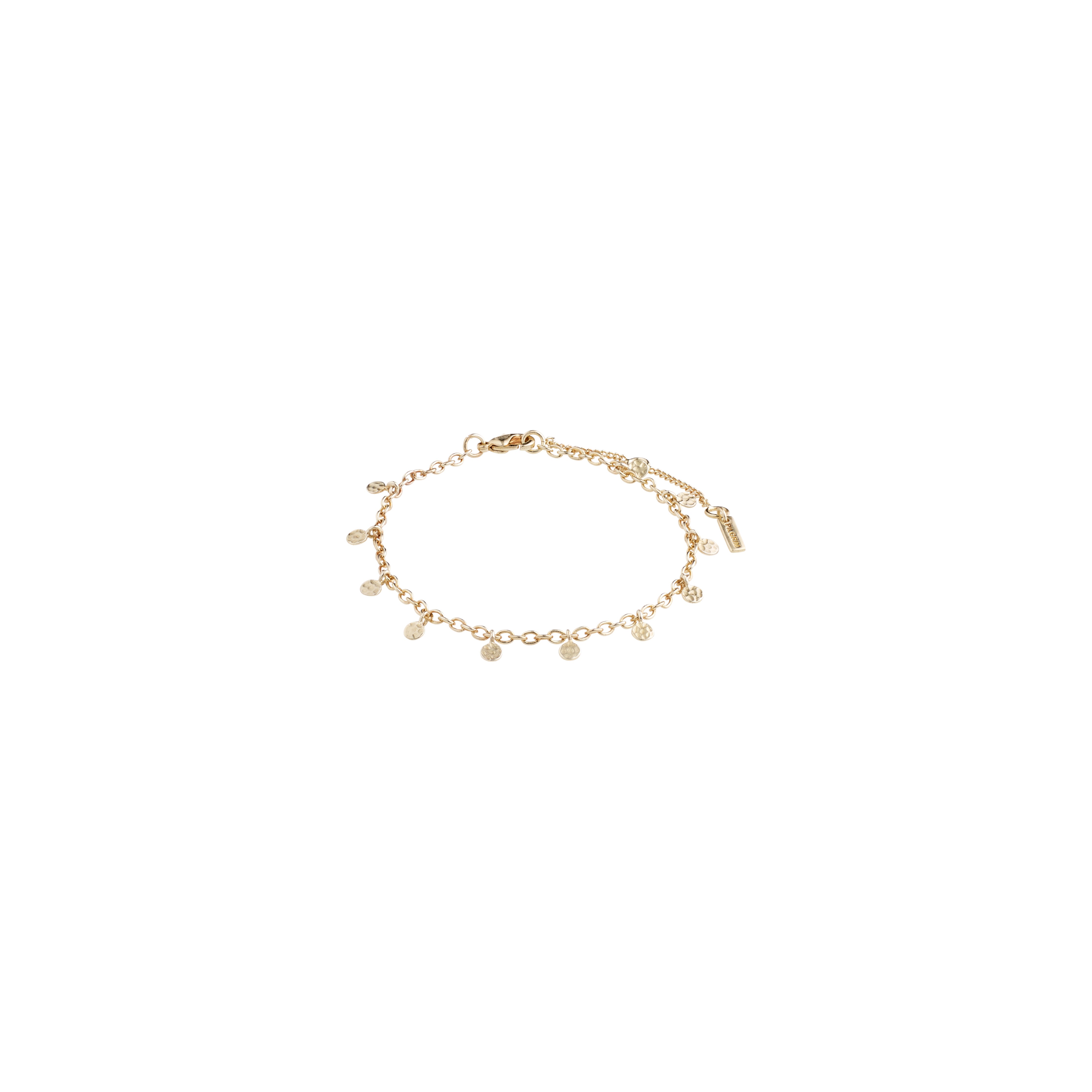 PANNA coin bracelet gold-plated, featuring delicate polished coins along a gold-plated chain, offering a classic yet exotic touch, perfect for layering or standalone wear.