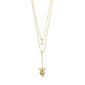 JOLENE recycled crystal & pearl necklace gold-plated