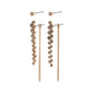 JOLENE recycled crystal earrings 2-in-1 se rosegold-plated