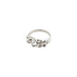 TINA recycled organic shape crystal ring silver-plated