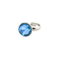 CALLIE recycled crystal ring blue/silver-plated
