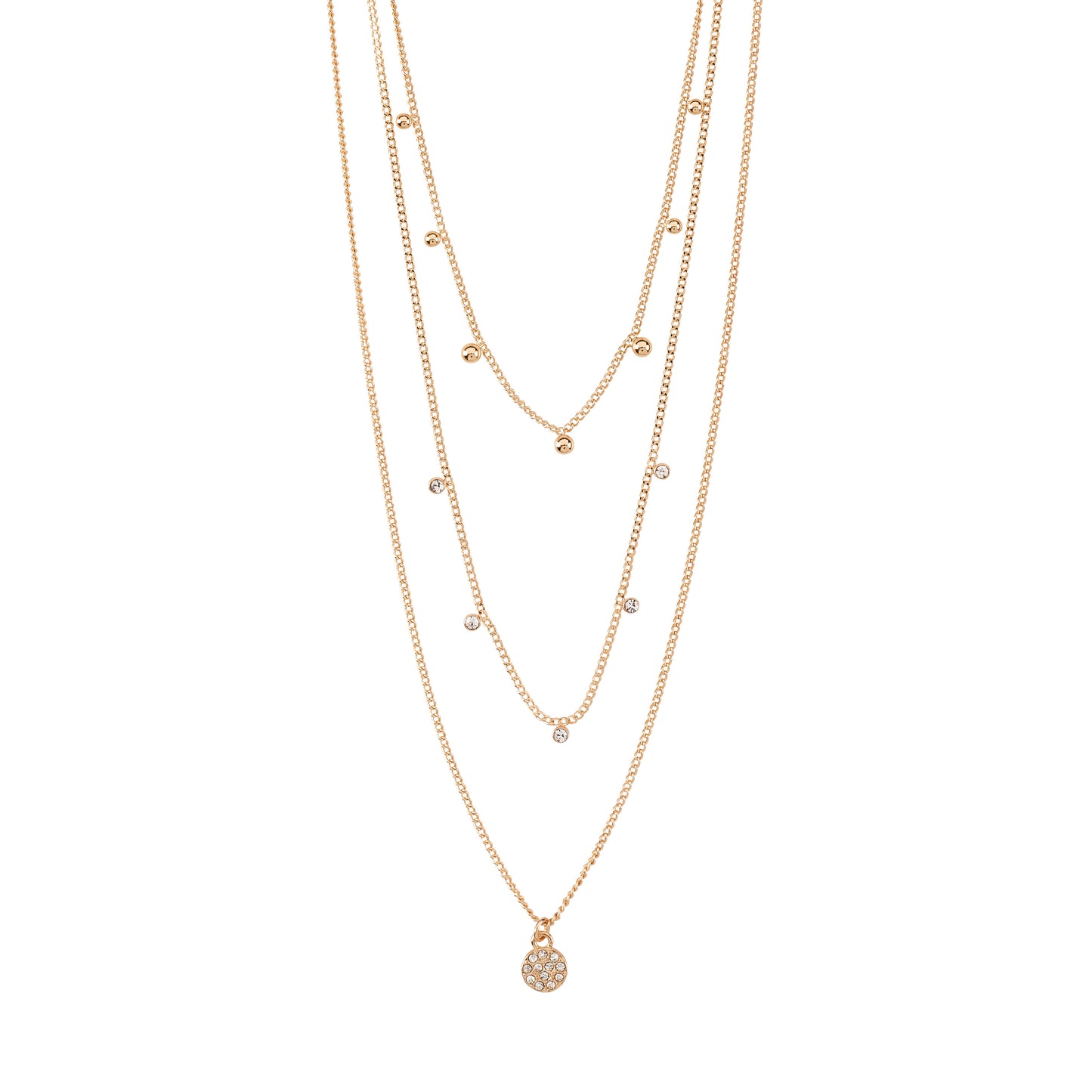 CHAYENNE recycled crystal necklace rosegold-plated