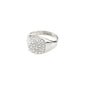 CINDY recycled crystal ring silver-plated