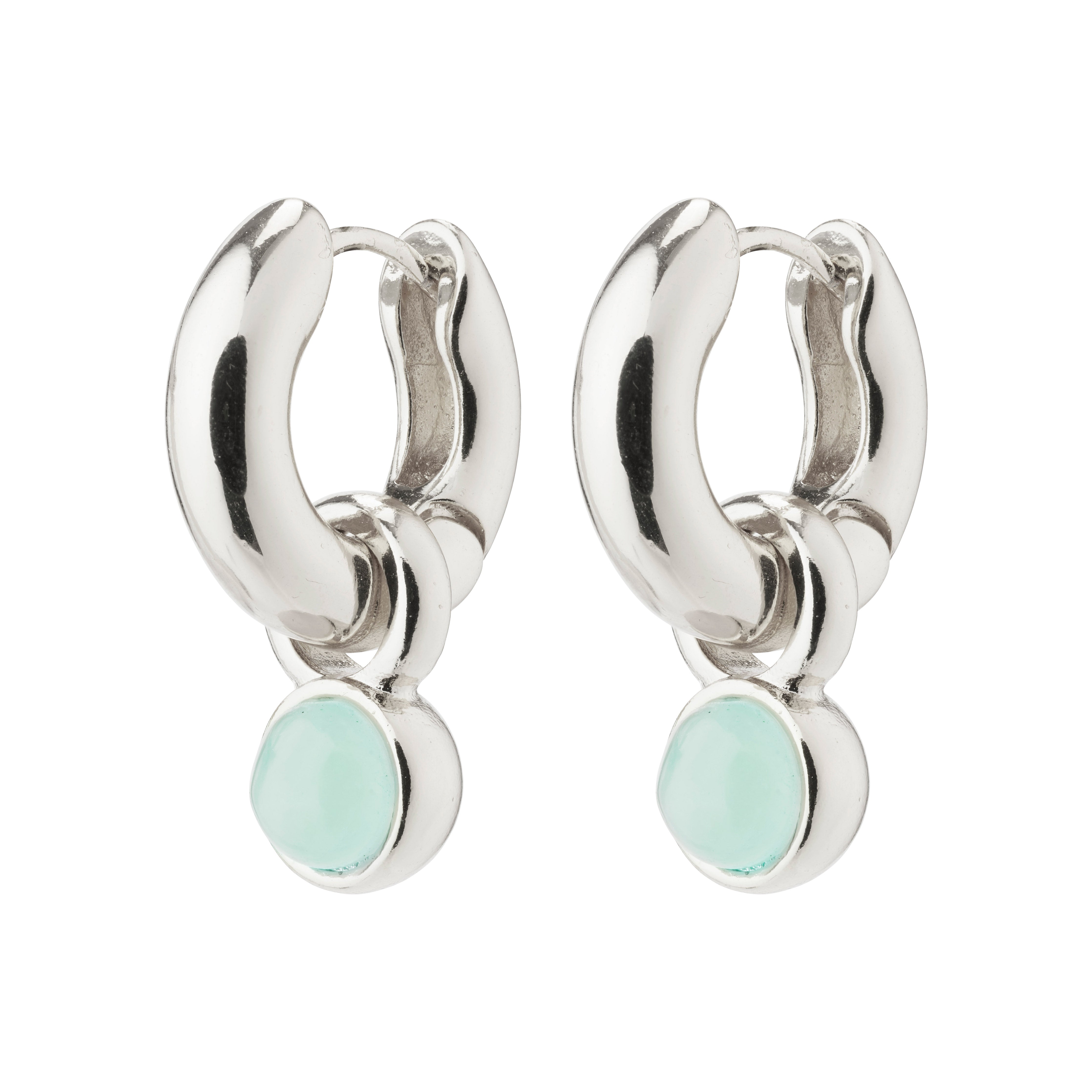 EVAH blue hoop earrings silver-plated – Pilgrim - Main Image