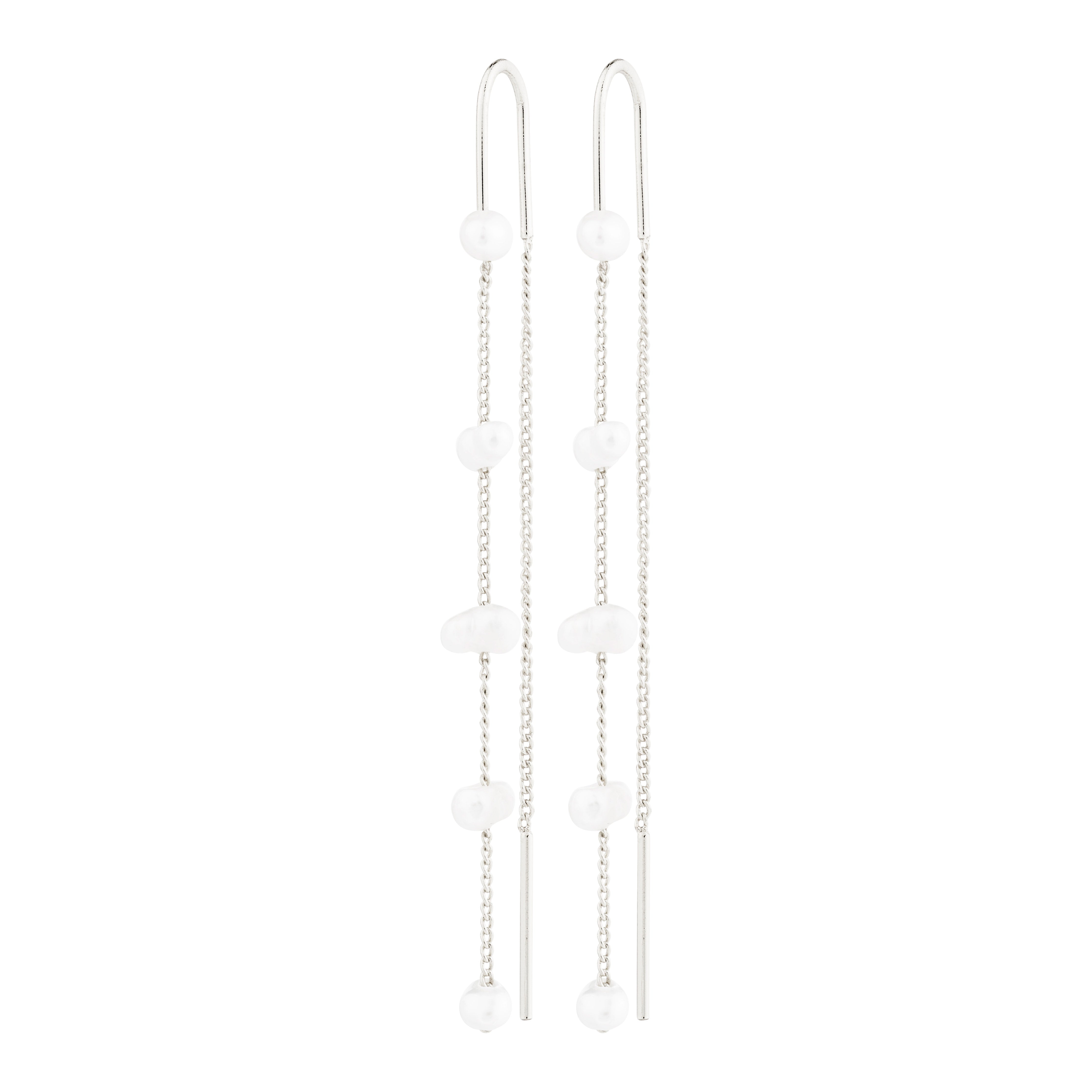 ZENAIA pearl chain earrings silver-plated – Pilgrim