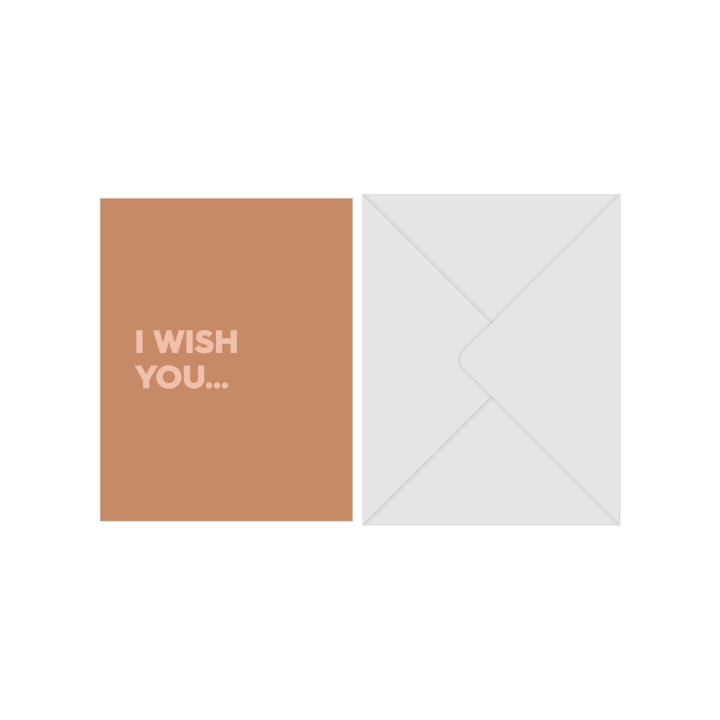 Greeting card, "I wish you..." with envelope