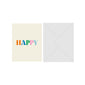 Gratulationskort, "Happy" med kuvert