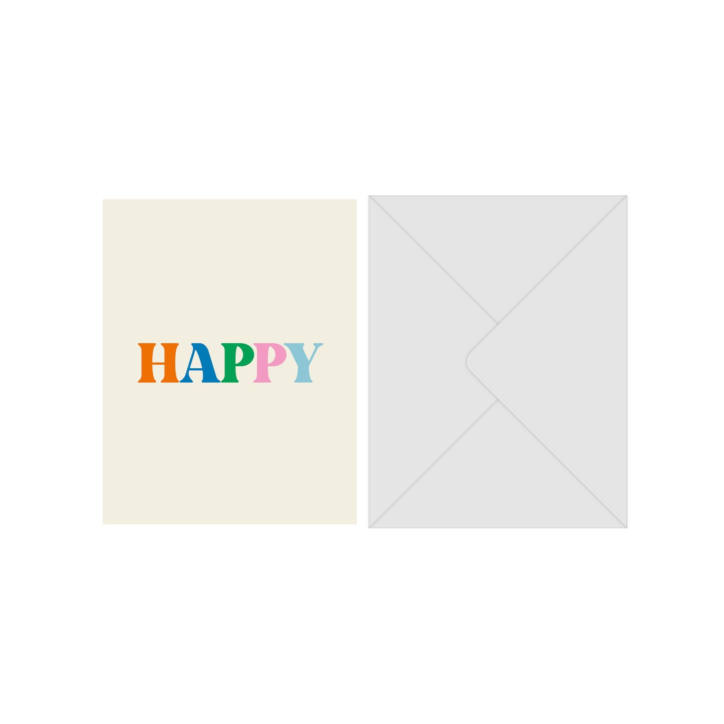 Gratulationskort, "Happy" med kuvert