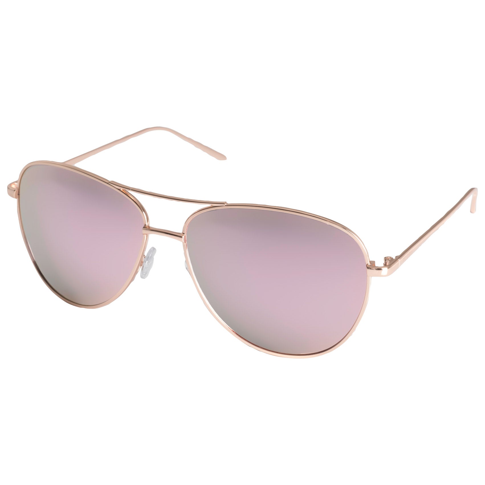 NANI pilot sunglasses with pink lenses and a rose gold frame, offering a unique and stylish 70s-inspired look, perfect for trendsetters.