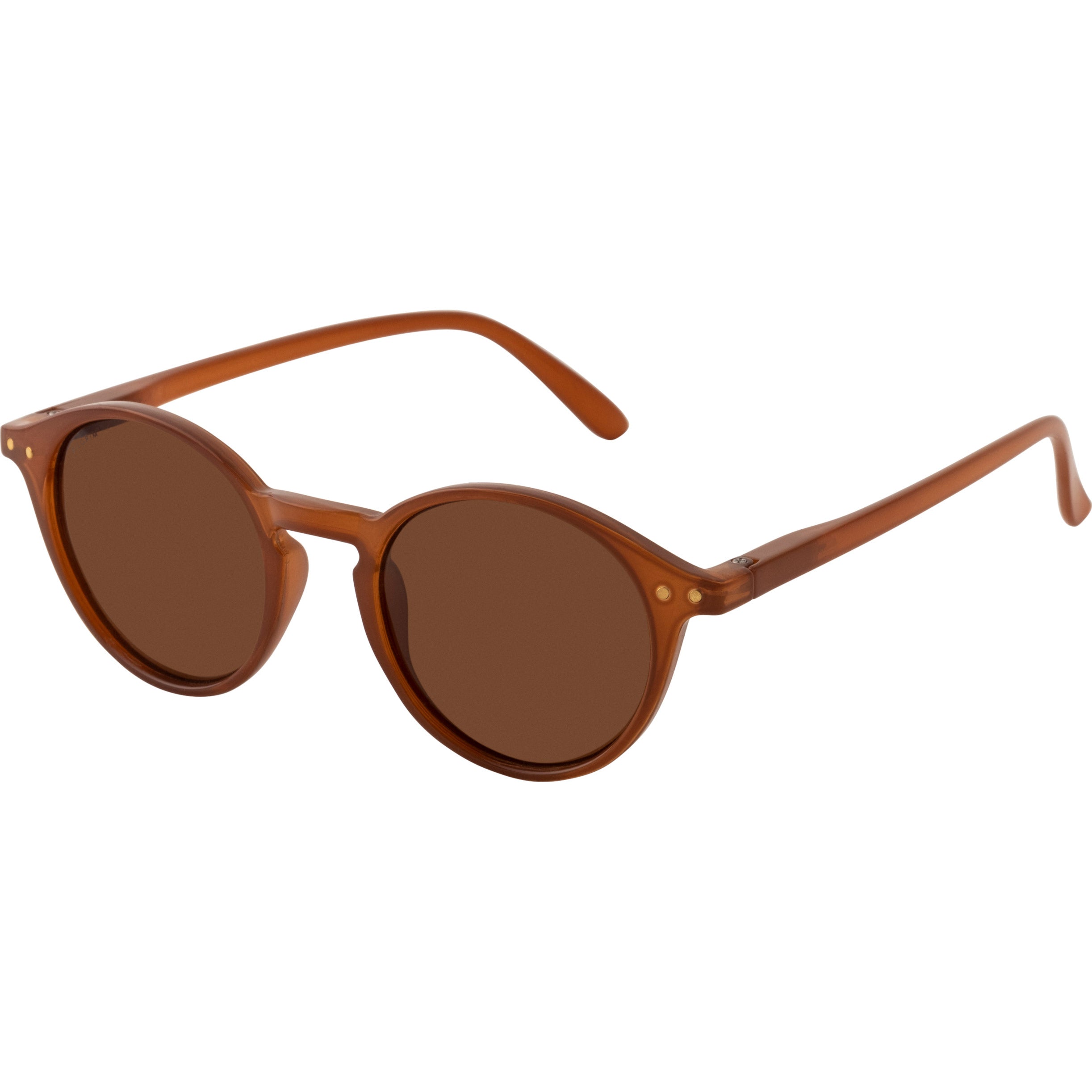 ROXANNE classic round shaped sunglasses, brown – Pilgrim | Sonnenbrillen