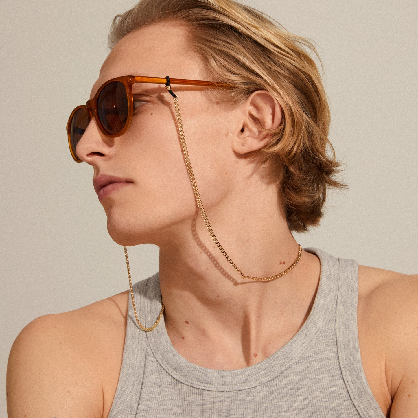 SAHARA classic acetate sunglasses light brown