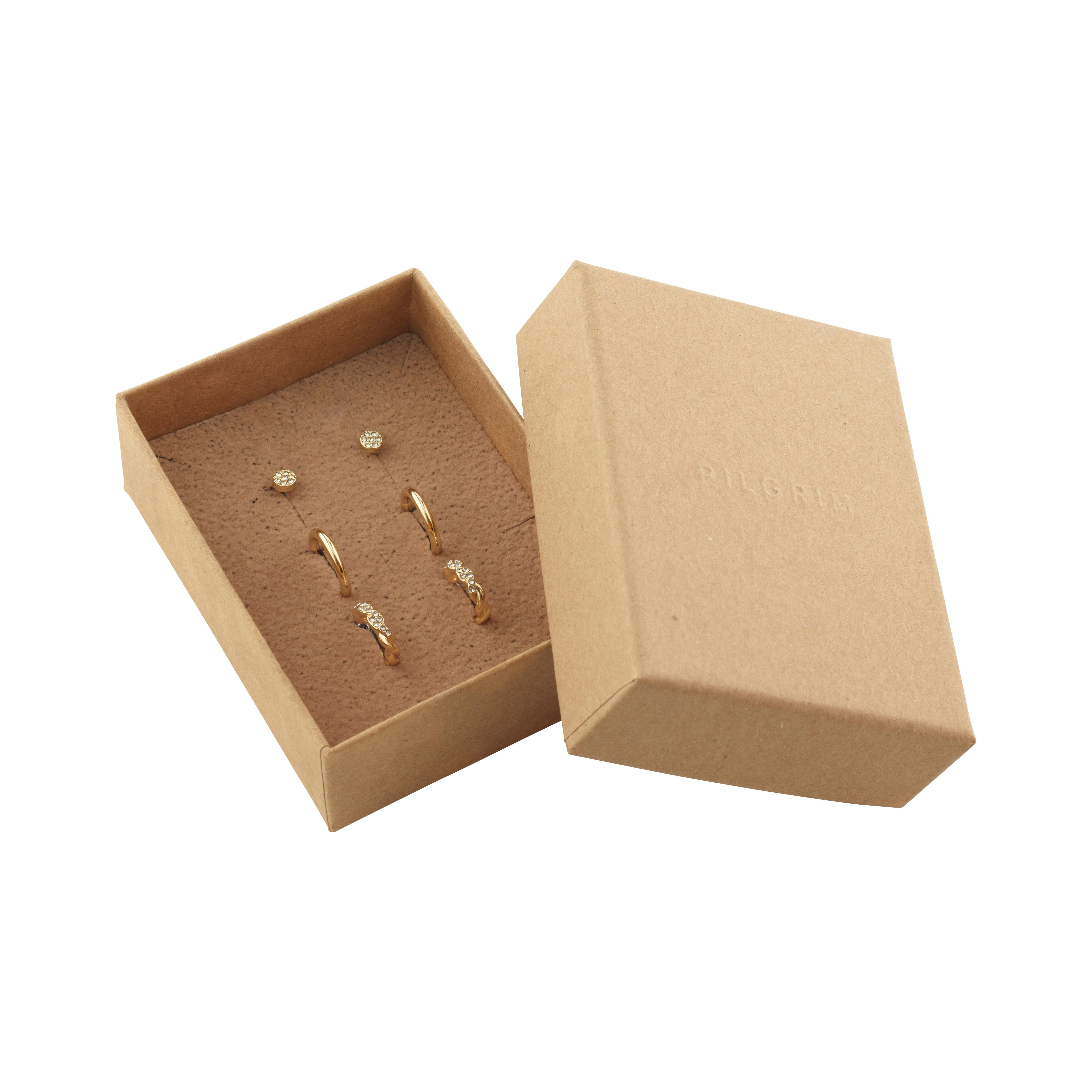 Cardboard Jewelry Gift Boxes, Gold Tone