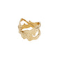 COMPASS organic shaped ring gold-plated