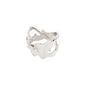 COMPASS organic shaped ring silver-plated
