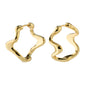 MOON recycled hoops gold-plated