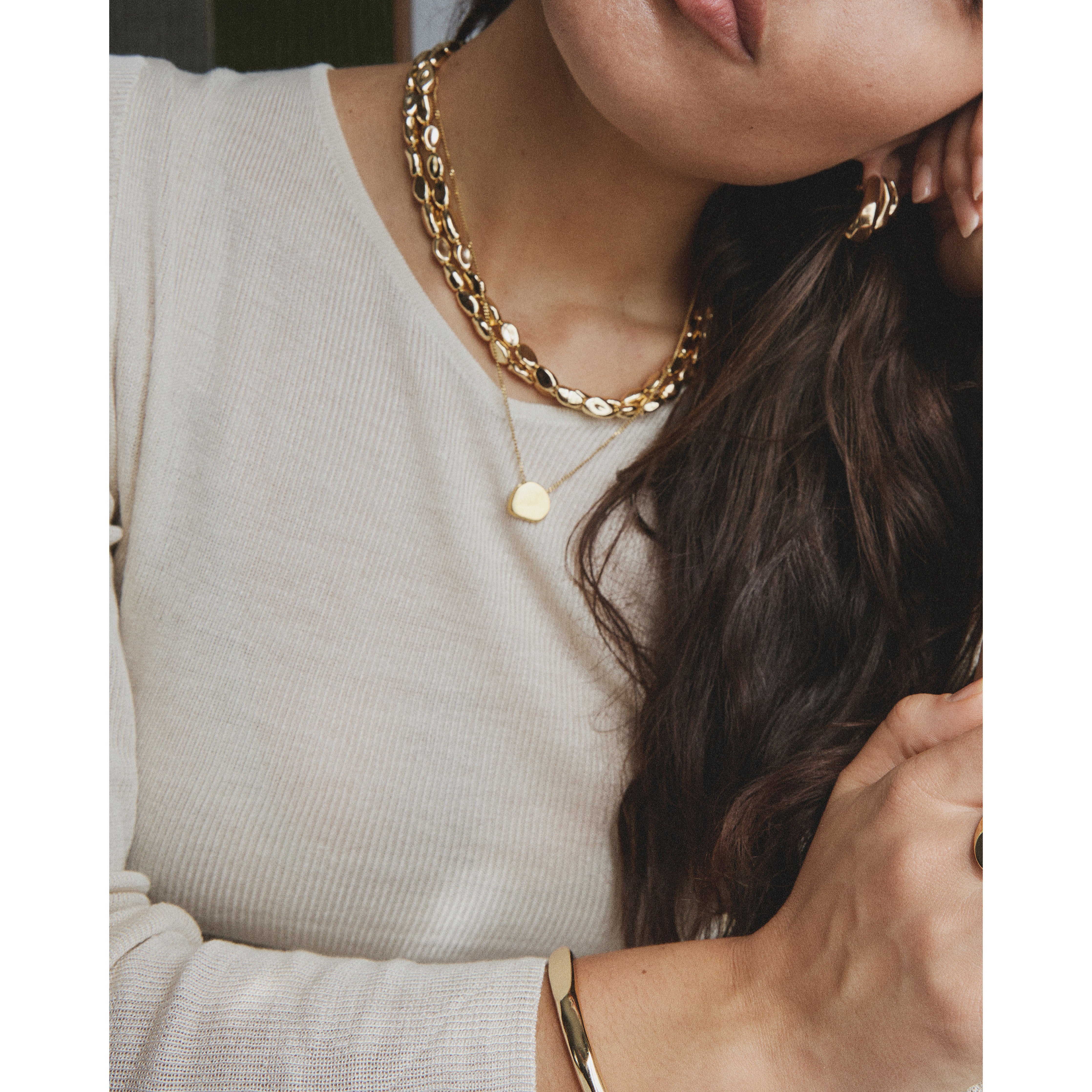 PRESENCE coin necklace gold-plated
