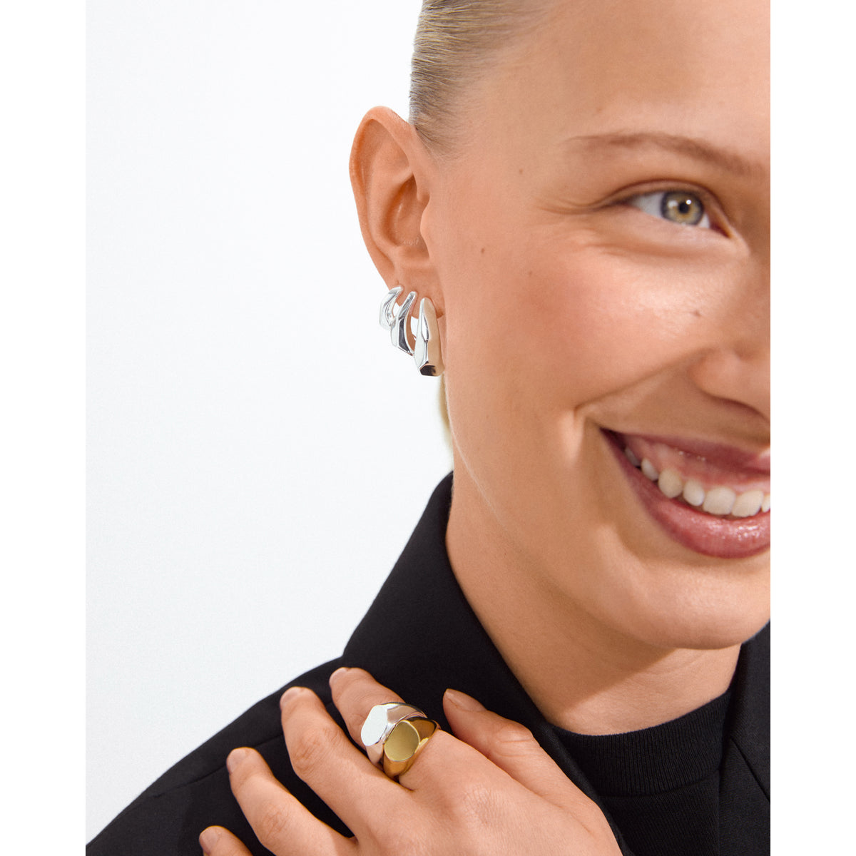 PRESENCE Ring versilbert