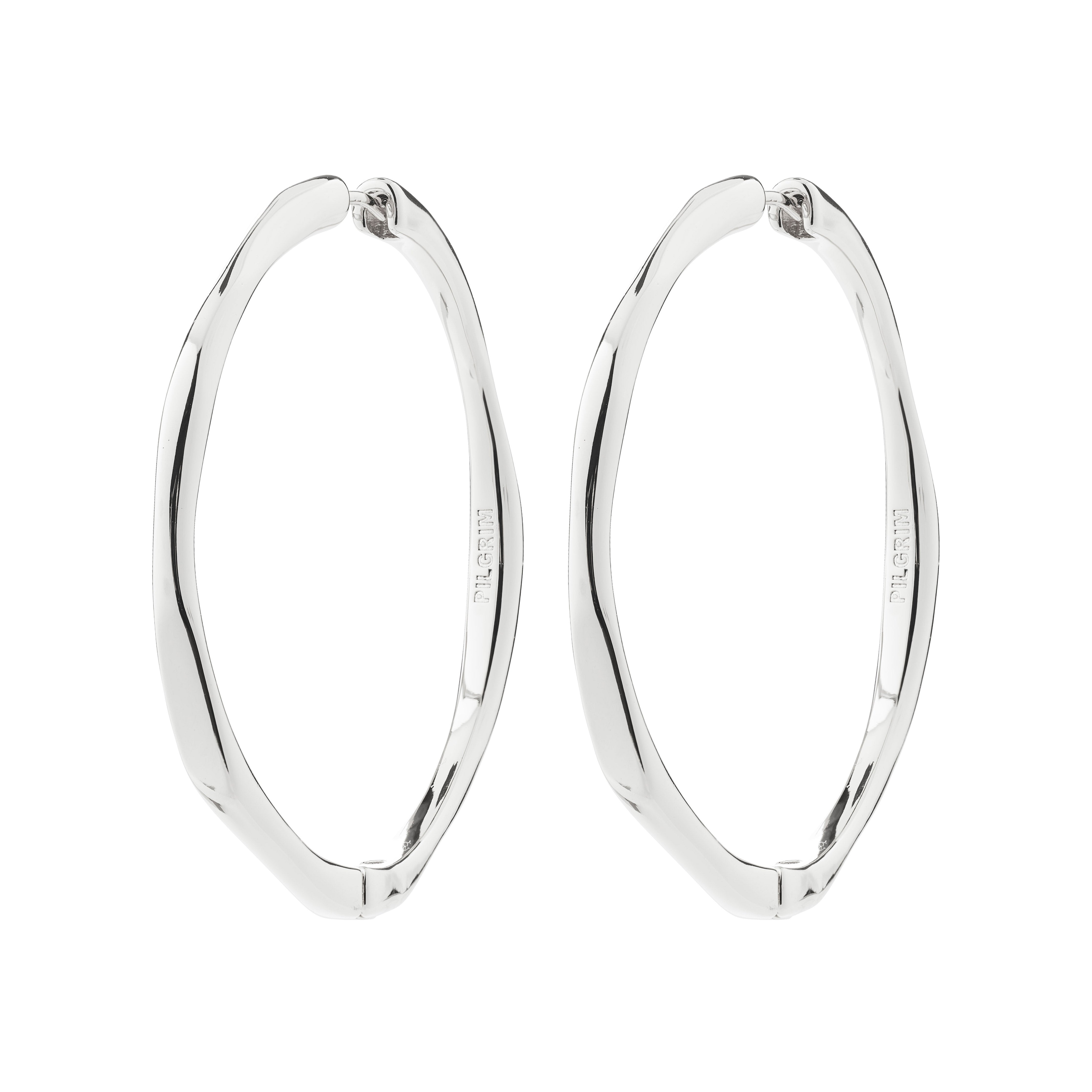PRESENCE hoop örhängen silverpläterade