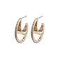 Earrings : Beauty : Gold Plated : Crystal