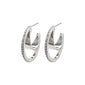 Earrings : Beauty : Silver Plated : Crystal