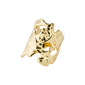 HAPPY organic shaped ring gold-plated
