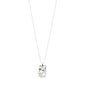 HAPPY square pendant necklace silver-plated