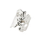 HAPPY organic shaped ring silver-plated